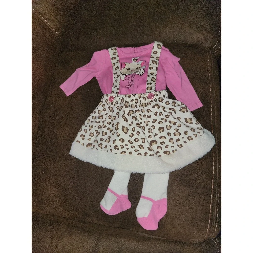 Disney baby aristocats lovely like Marie top dress and tights size 0 3 months